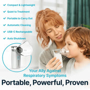 Portable Mesh Nebulizer - Respiratory RSV & Cough Relief (for Infants & Adults) image 1