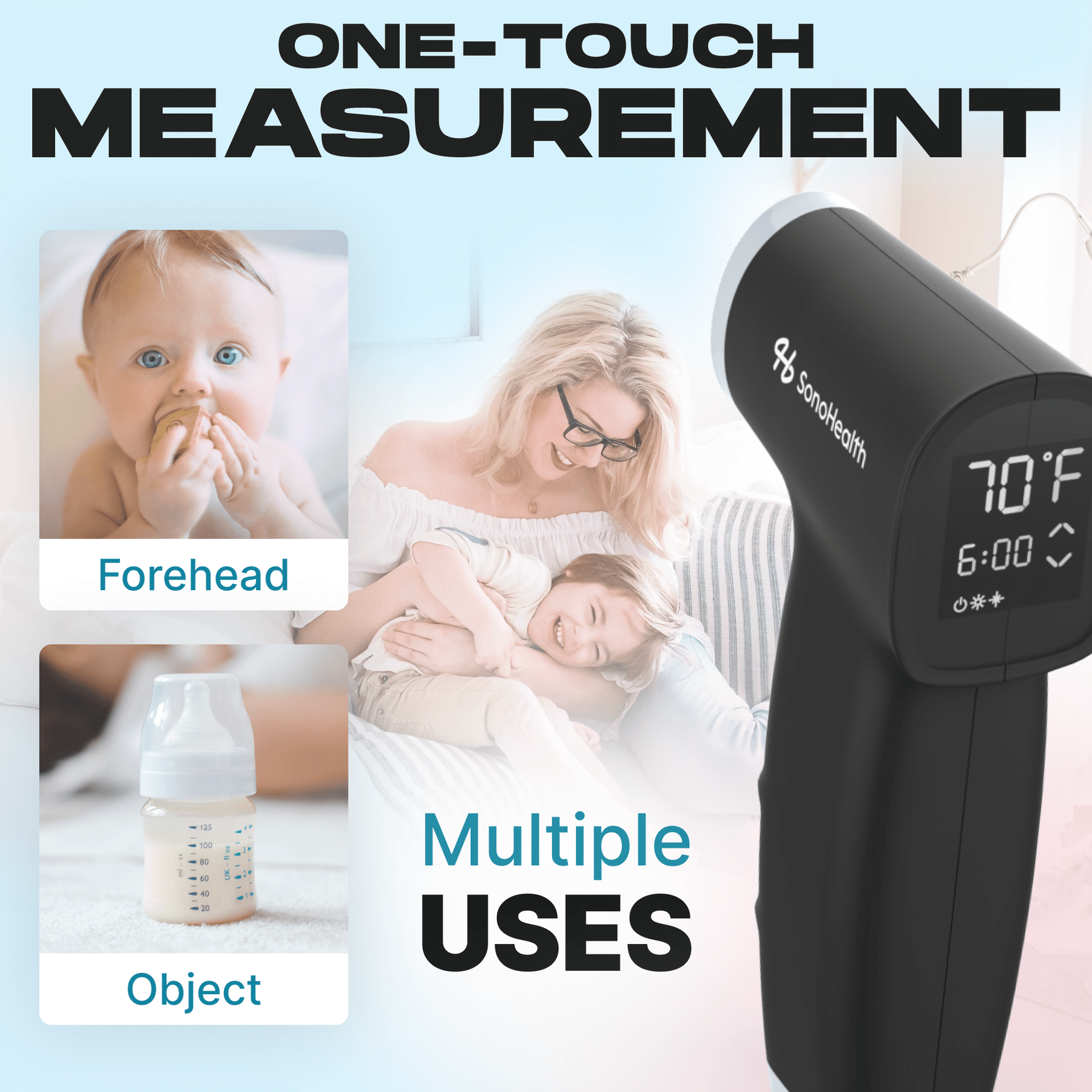 ThermoMax - Smart Medical Grade Touch-less Forehead Thermometer - Bluetooth and App Connectivity with Built-in Memory image 4
