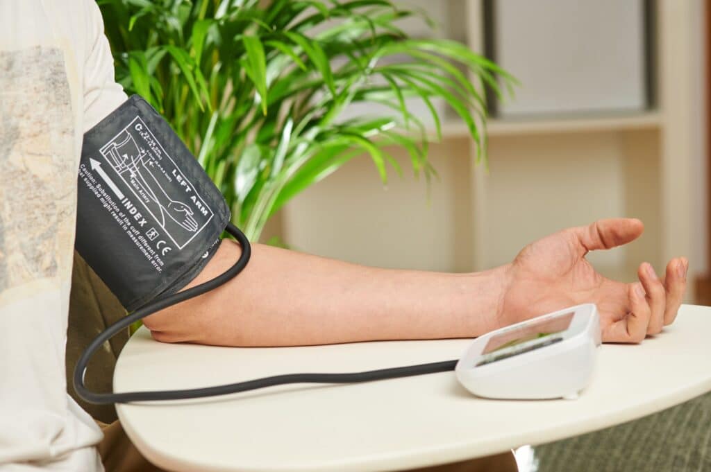 Blood pressure cuff placement